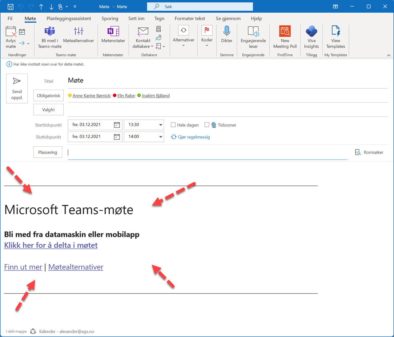 Hvordan bruke Microsoft FindTime for planlegging av møter i Outlook